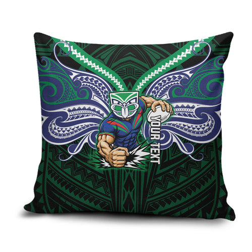 Custom New Zealand Warriors Pillow Cover Maori Warrior Polynesia Islander Rugby Mascot