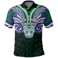 Custom New Zealand Warriors Polo Shirt Maori Warrior Polynesia Islander Rugby Mascot