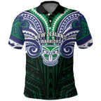 Custom New Zealand Warriors Polo Shirt Maori Warrior Polynesia Islander Rugby Mascot