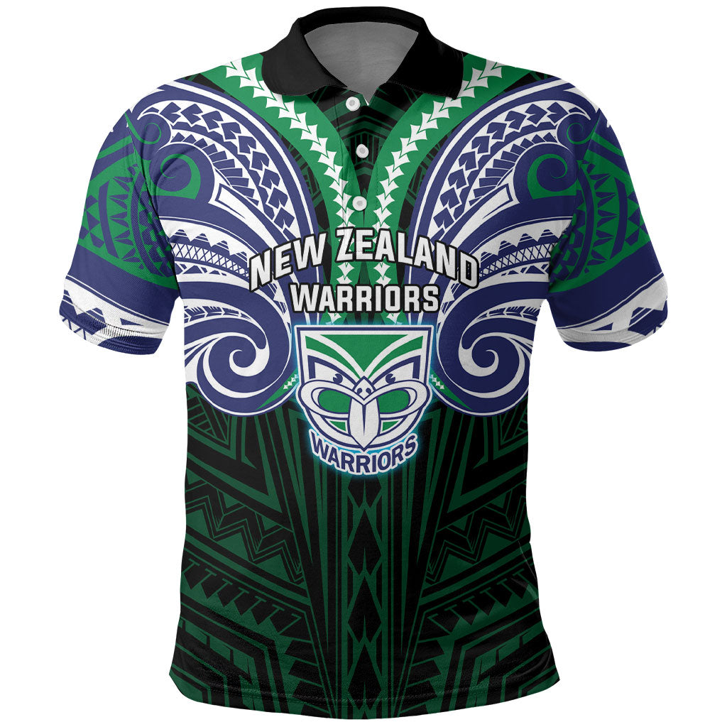 Custom New Zealand Warriors Polo Shirt Maori Warrior Polynesia Islander Rugby Mascot