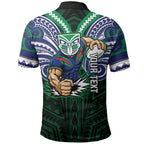 Custom New Zealand Warriors Polo Shirt Maori Warrior Polynesia Islander Rugby Mascot