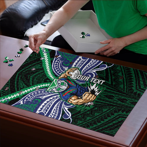 Custom New Zealand Warriors Puzzle Maori Warrior Polynesia Islander Rugby Mascot
