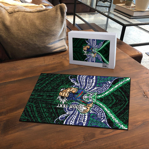 Custom New Zealand Warriors Puzzle Maori Warrior Polynesia Islander Rugby Mascot