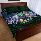 Custom New Zealand Warriors Quilt Bed Set Maori Warrior Polynesia Islander Rugby Mascot