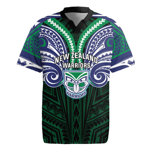 Custom New Zealand Warriors Rugby Jersey Maori Warrior Polynesia Islander Rugby Mascot