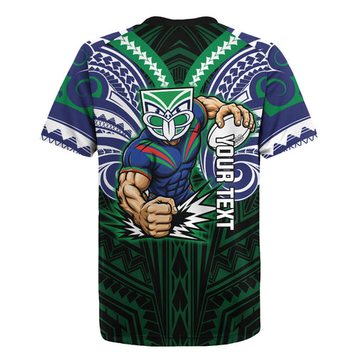 Custom New Zealand Warriors Rugby Jersey Maori Warrior Polynesia Islander Rugby Mascot