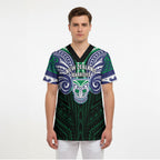 Custom New Zealand Warriors Scrub Top Maori Warrior Polynesia Islander Rugby Mascot