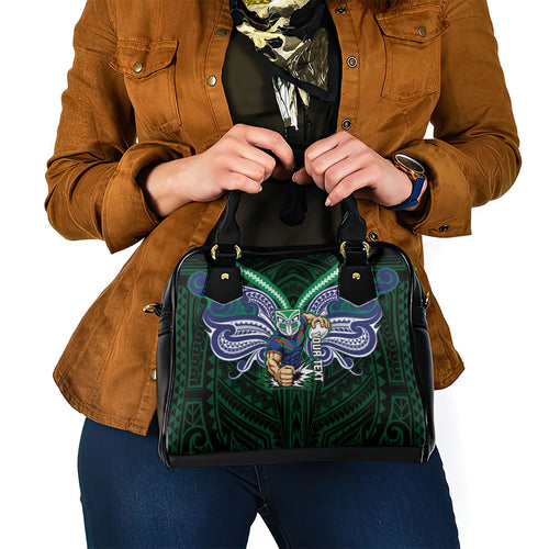 Custom New Zealand Warriors Shoulder Handbag Maori Warrior Polynesia Islander Rugby Mascot