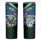 Custom New Zealand Warriors Skinny Tumbler Maori Warrior Polynesia Islander Rugby Mascot