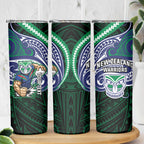 Custom New Zealand Warriors Skinny Tumbler Maori Warrior Polynesia Islander Rugby Mascot