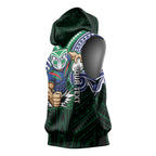 Custom New Zealand Warriors Sleeveless Hoodie Maori Warrior Polynesia Islander Rugby Mascot