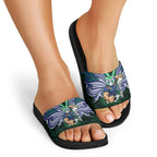 Custom New Zealand Warriors Slide Sandals Maori Warrior Polynesia Islander Rugby Mascot