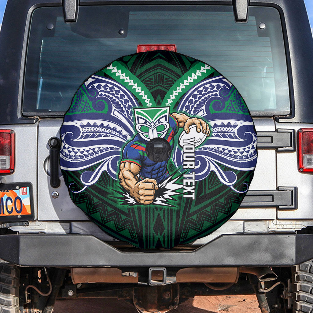 Custom New Zealand Warriors Spare Tire Cover Maori Warrior Polynesia Islander Rugby Mascot