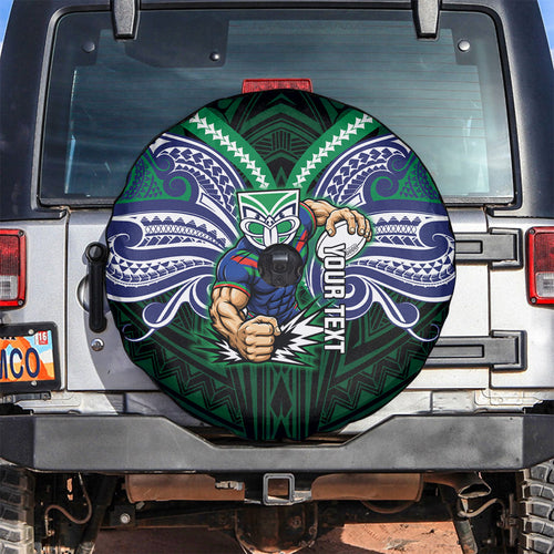 Custom New Zealand Warriors Spare Tire Cover Maori Warrior Polynesia Islander Rugby Mascot