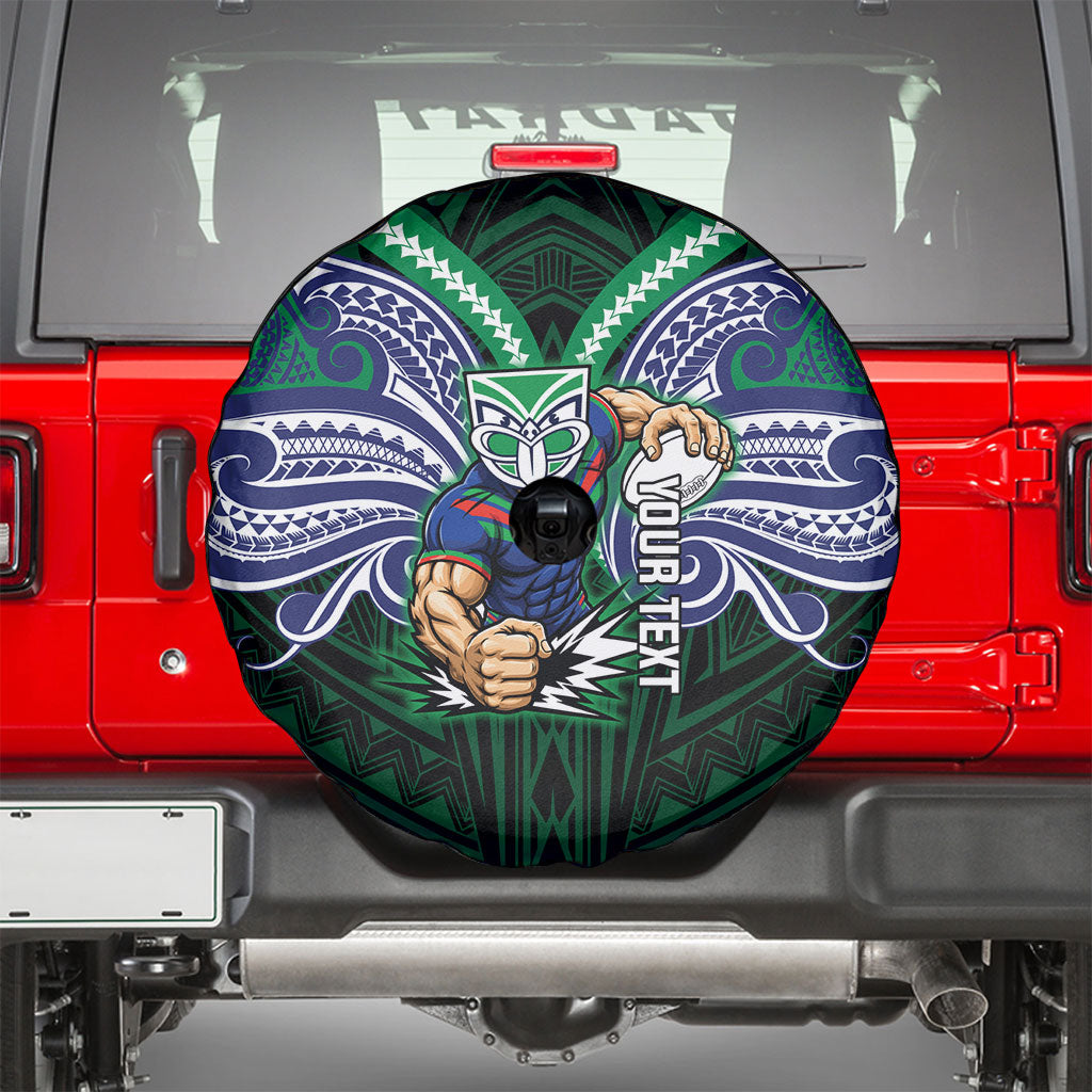 Custom New Zealand Warriors Spare Tire Cover Maori Warrior Polynesia Islander Rugby Mascot