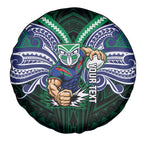 Custom New Zealand Warriors Spare Tire Cover Maori Warrior Polynesia Islander Rugby Mascot