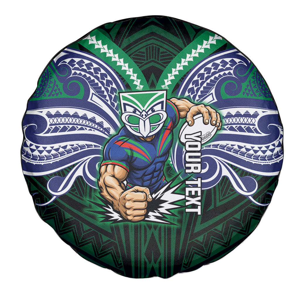 Custom New Zealand Warriors Spare Tire Cover Maori Warrior Polynesia Islander Rugby Mascot