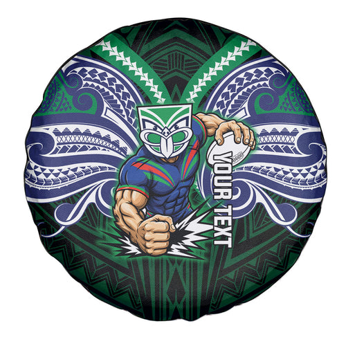 Custom New Zealand Warriors Spare Tire Cover Maori Warrior Polynesia Islander Rugby Mascot