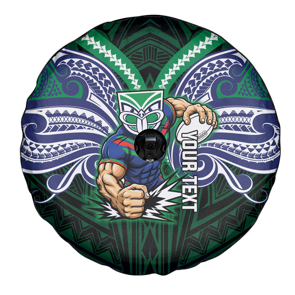 Custom New Zealand Warriors Spare Tire Cover Maori Warrior Polynesia Islander Rugby Mascot