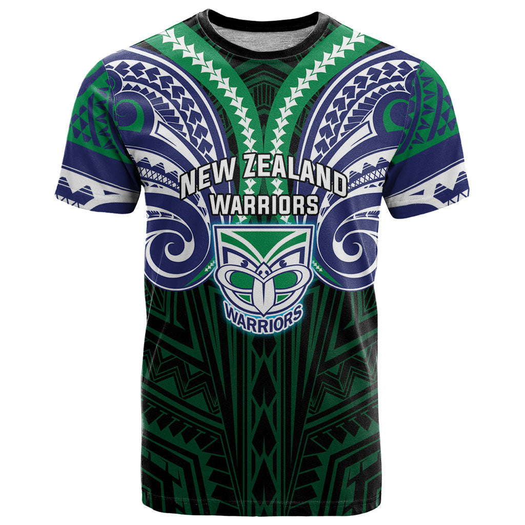 Custom New Zealand Warriors T Shirt Maori Warrior Polynesia Islander Rugby Mascot