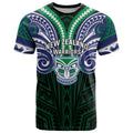 Custom New Zealand Warriors T Shirt Maori Warrior Polynesia Islander Rugby Mascot