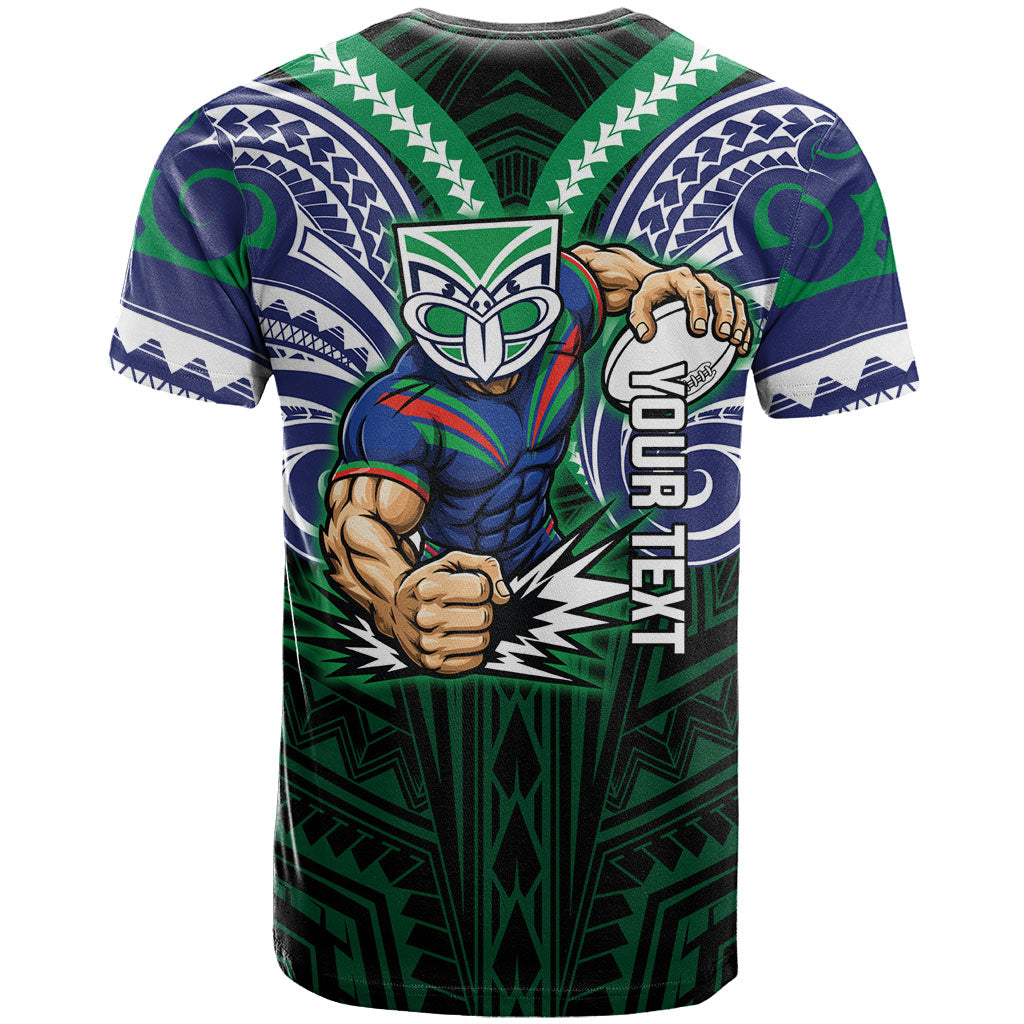 Custom New Zealand Warriors T Shirt Maori Warrior Polynesia Islander Rugby Mascot