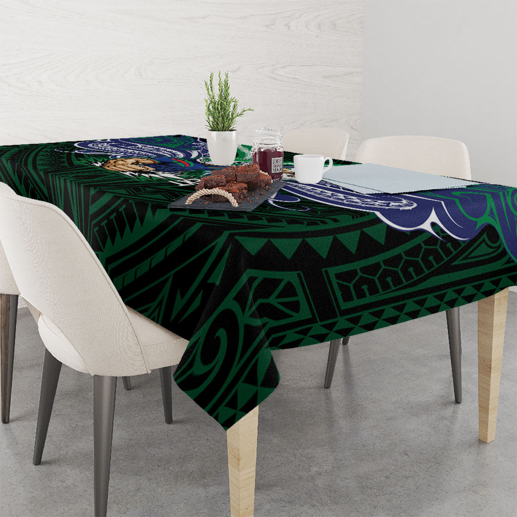 Custom New Zealand Warriors Tablecloth Maori Warrior Polynesia Islander Rugby Mascot
