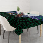 Custom New Zealand Warriors Tablecloth Maori Warrior Polynesia Islander Rugby Mascot