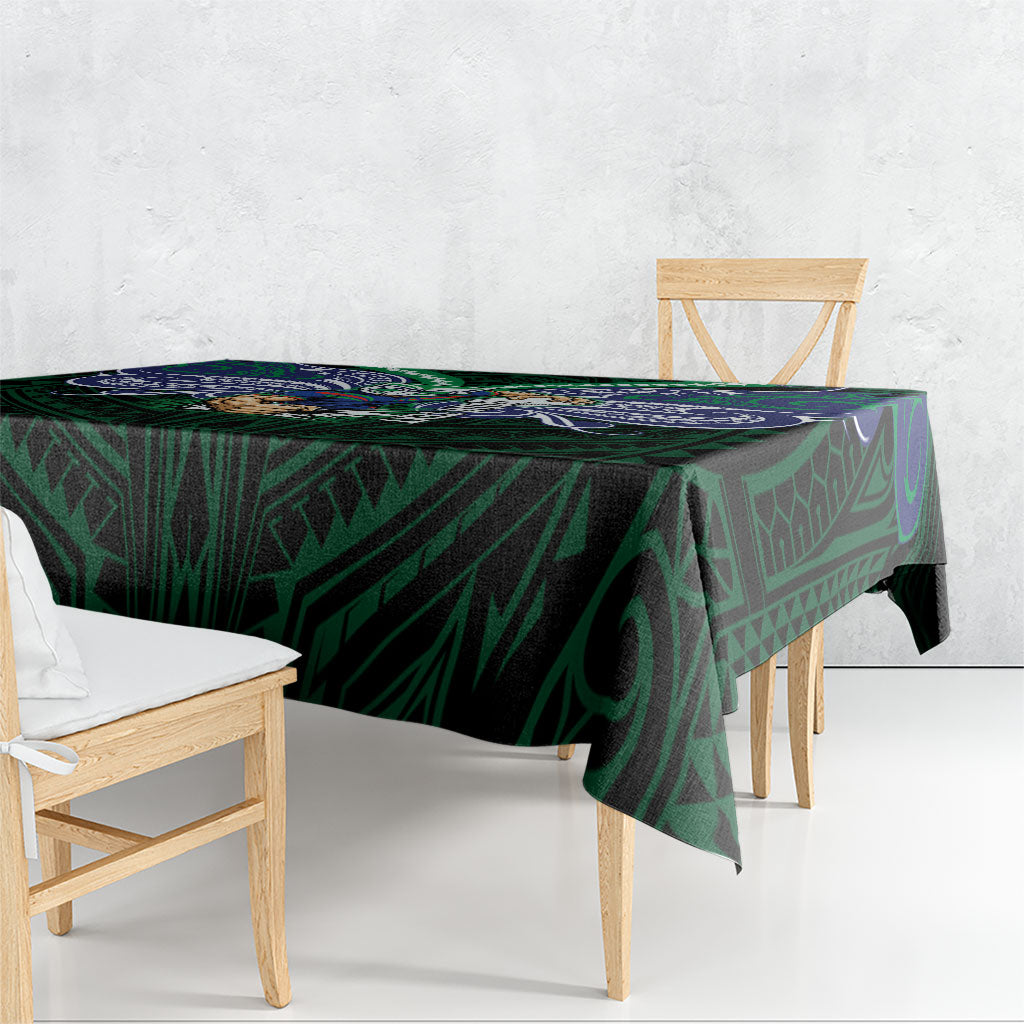 Custom New Zealand Warriors Tablecloth Maori Warrior Polynesia Islander Rugby Mascot