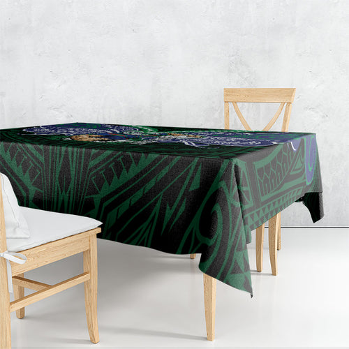 Custom New Zealand Warriors Tablecloth Maori Warrior Polynesia Islander Rugby Mascot