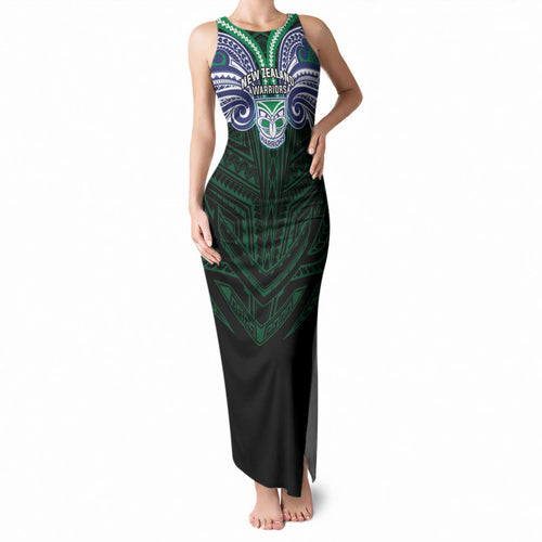 Custom New Zealand Warriors Tank Maxi Dress Maori Warrior Polynesia Islander Rugby Mascot