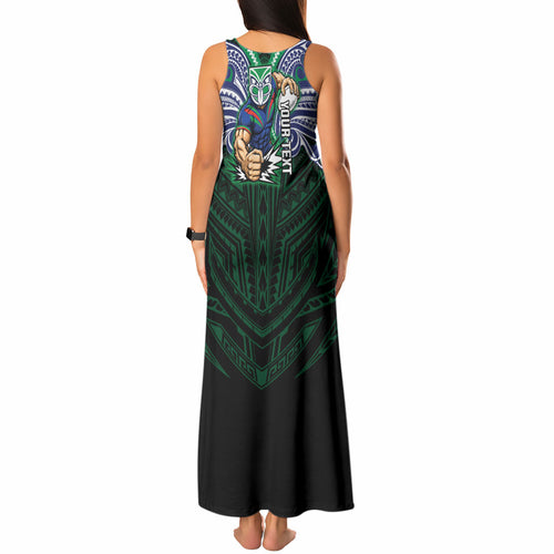 Custom New Zealand Warriors Tank Maxi Dress Maori Warrior Polynesia Islander Rugby Mascot