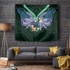 Custom New Zealand Warriors Tapestry Maori Warrior Polynesia Islander Rugby Mascot