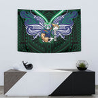 Custom New Zealand Warriors Tapestry Maori Warrior Polynesia Islander Rugby Mascot