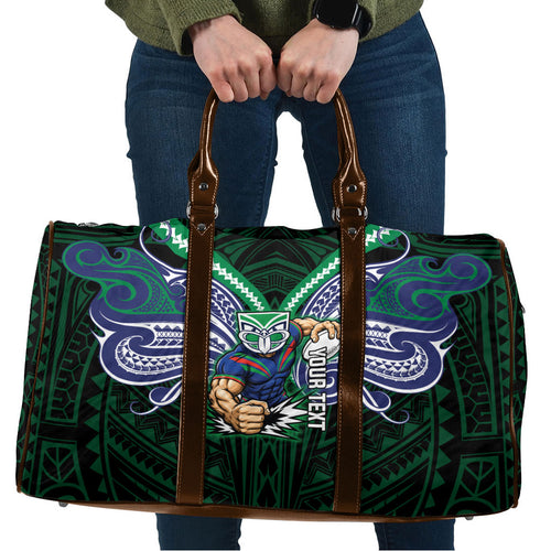 Custom New Zealand Warriors Travel Bag Maori Warrior Polynesia Islander Rugby Mascot
