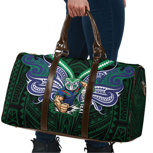 Custom New Zealand Warriors Travel Bag Maori Warrior Polynesia Islander Rugby Mascot