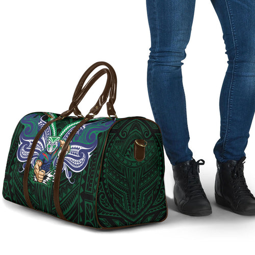 Custom New Zealand Warriors Travel Bag Maori Warrior Polynesia Islander Rugby Mascot