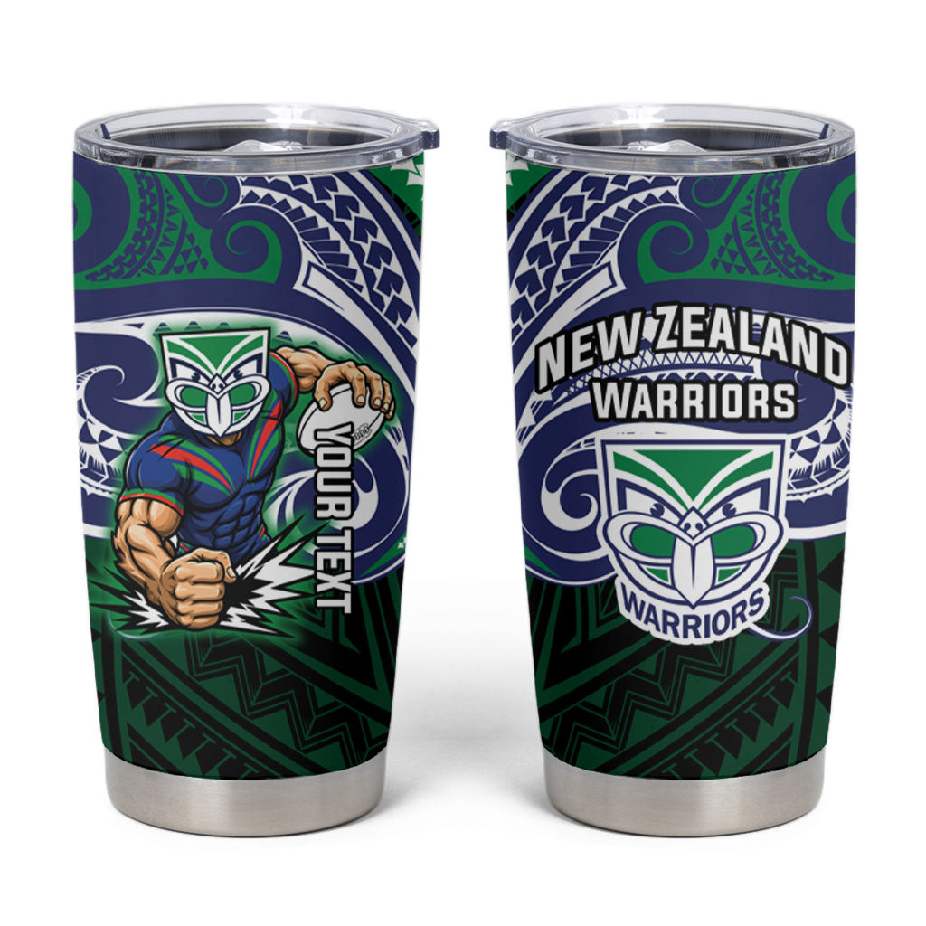 Custom New Zealand Warriors Tumbler Cup Maori Warrior Polynesia Islander Rugby Mascot
