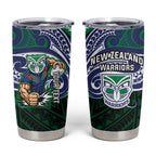 Custom New Zealand Warriors Tumbler Cup Maori Warrior Polynesia Islander Rugby Mascot