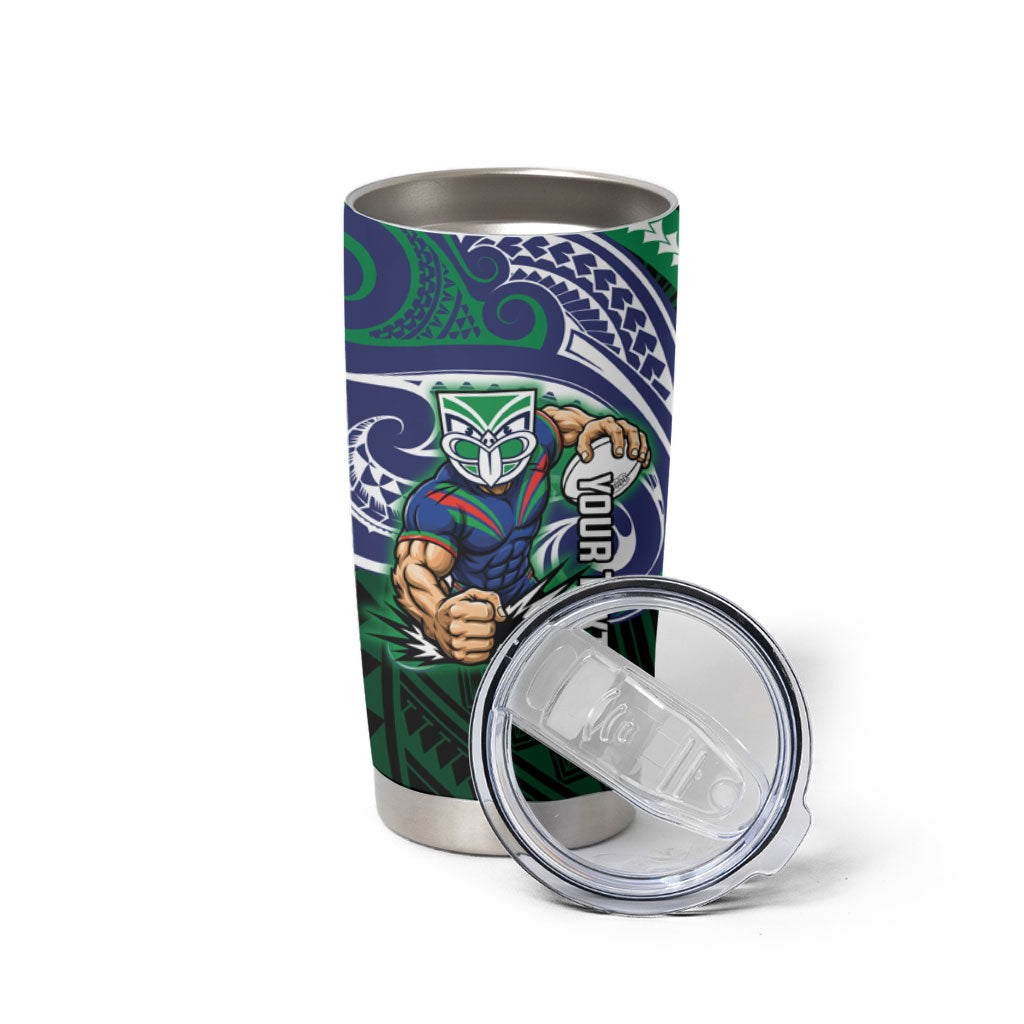 Custom New Zealand Warriors Tumbler Cup Maori Warrior Polynesia Islander Rugby Mascot