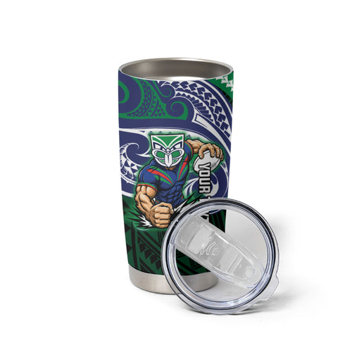 Custom New Zealand Warriors Tumbler Cup Maori Warrior Polynesia Islander Rugby Mascot