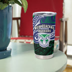 Custom New Zealand Warriors Tumbler Cup Maori Warrior Polynesia Islander Rugby Mascot
