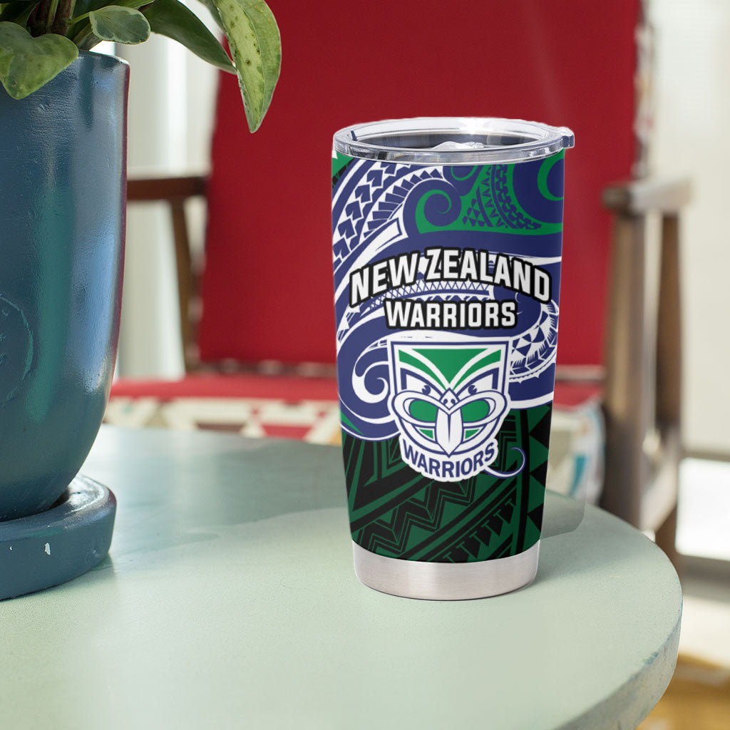 Custom New Zealand Warriors Tumbler Cup Maori Warrior Polynesia Islander Rugby Mascot