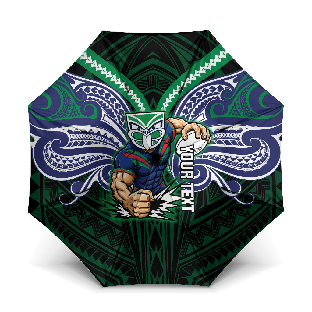 Custom New Zealand Warriors Umbrella Maori Warrior Polynesia Islander Rugby Mascot