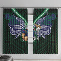 Custom New Zealand Warriors Window Curtain Maori Warrior Polynesia Islander Rugby Mascot