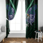 Custom New Zealand Warriors Window Curtain Maori Warrior Polynesia Islander Rugby Mascot