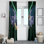 Custom New Zealand Warriors Window Curtain Maori Warrior Polynesia Islander Rugby Mascot