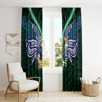 Custom New Zealand Warriors Window Curtain Maori Warrior Polynesia Islander Rugby Mascot