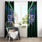 Custom New Zealand Warriors Window Curtain Maori Warrior Polynesia Islander Rugby Mascot