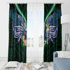 Custom New Zealand Warriors Window Curtain Maori Warrior Polynesia Islander Rugby Mascot